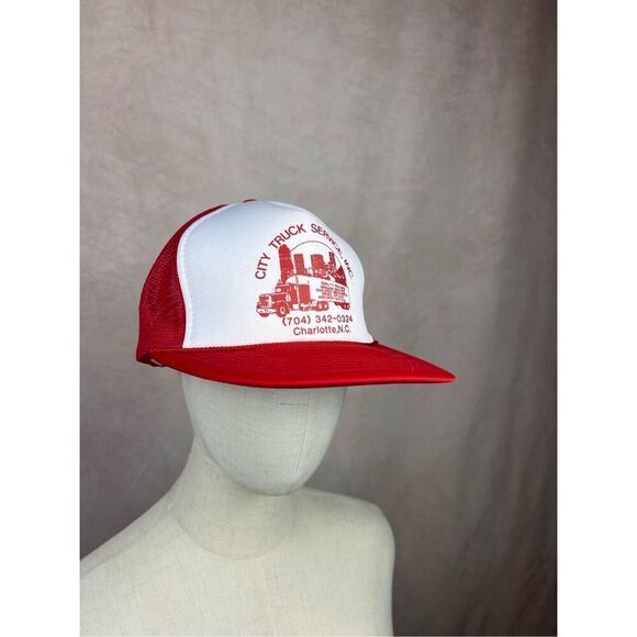 Vintage City Truck Service Charlotte NC Trucker Hat - Picture 1 of 7